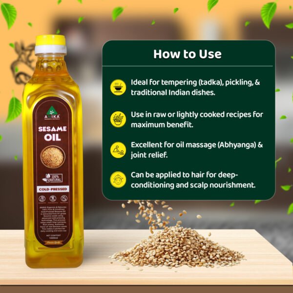 Cold-Pressed White Sesame Oil (Til Oil)