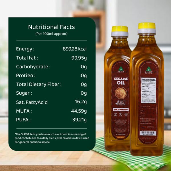 Cold-Pressed Black Sesame Oil (Til Oil)