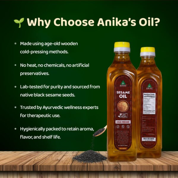 Cold-Pressed Black Sesame Oil (Til Oil)