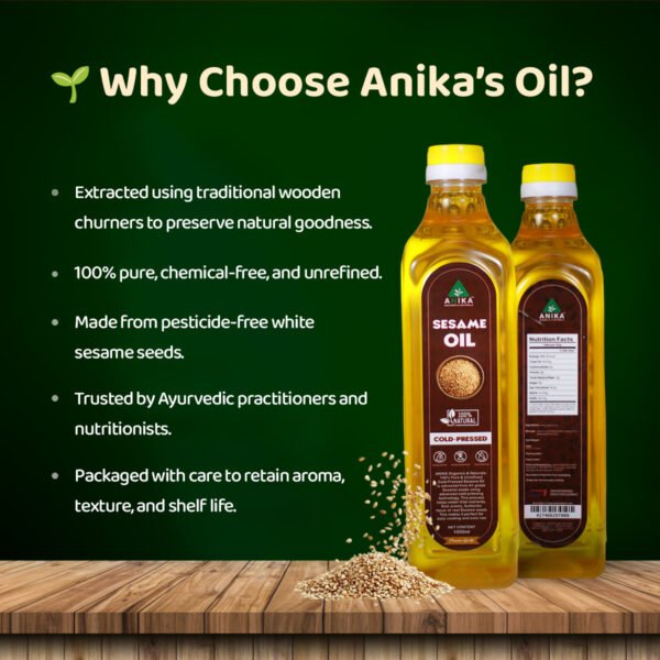 Cold-Pressed White Sesame Oil (Til Oil)