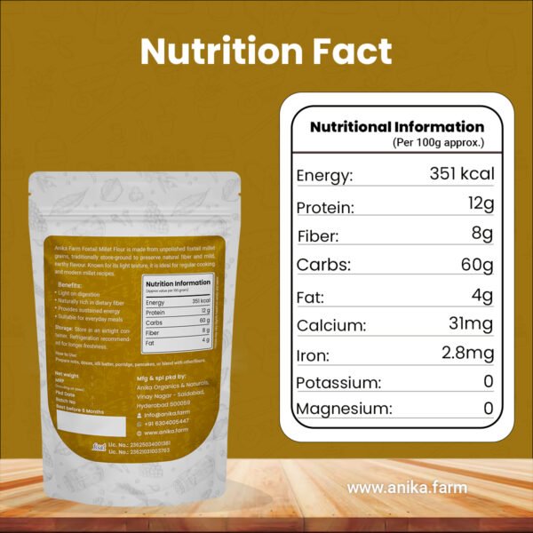 Foxtail millet flour