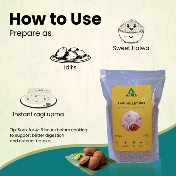 Raagi Millet Idli Rava