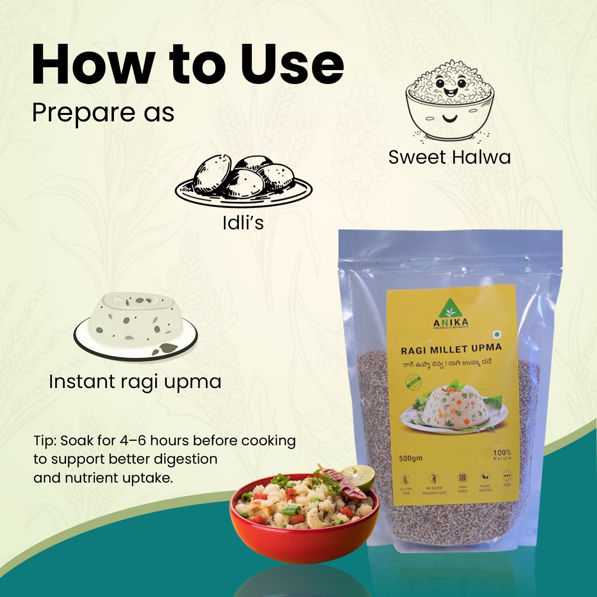 Raagi Millet Upma Rava - Image 5