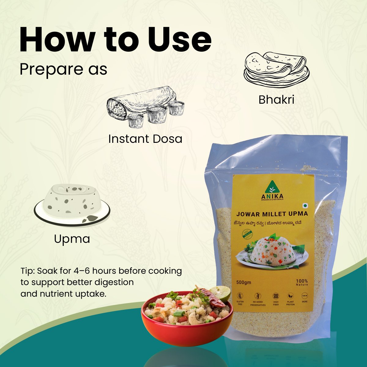 Jowar Millet Upma Rava - Image 4