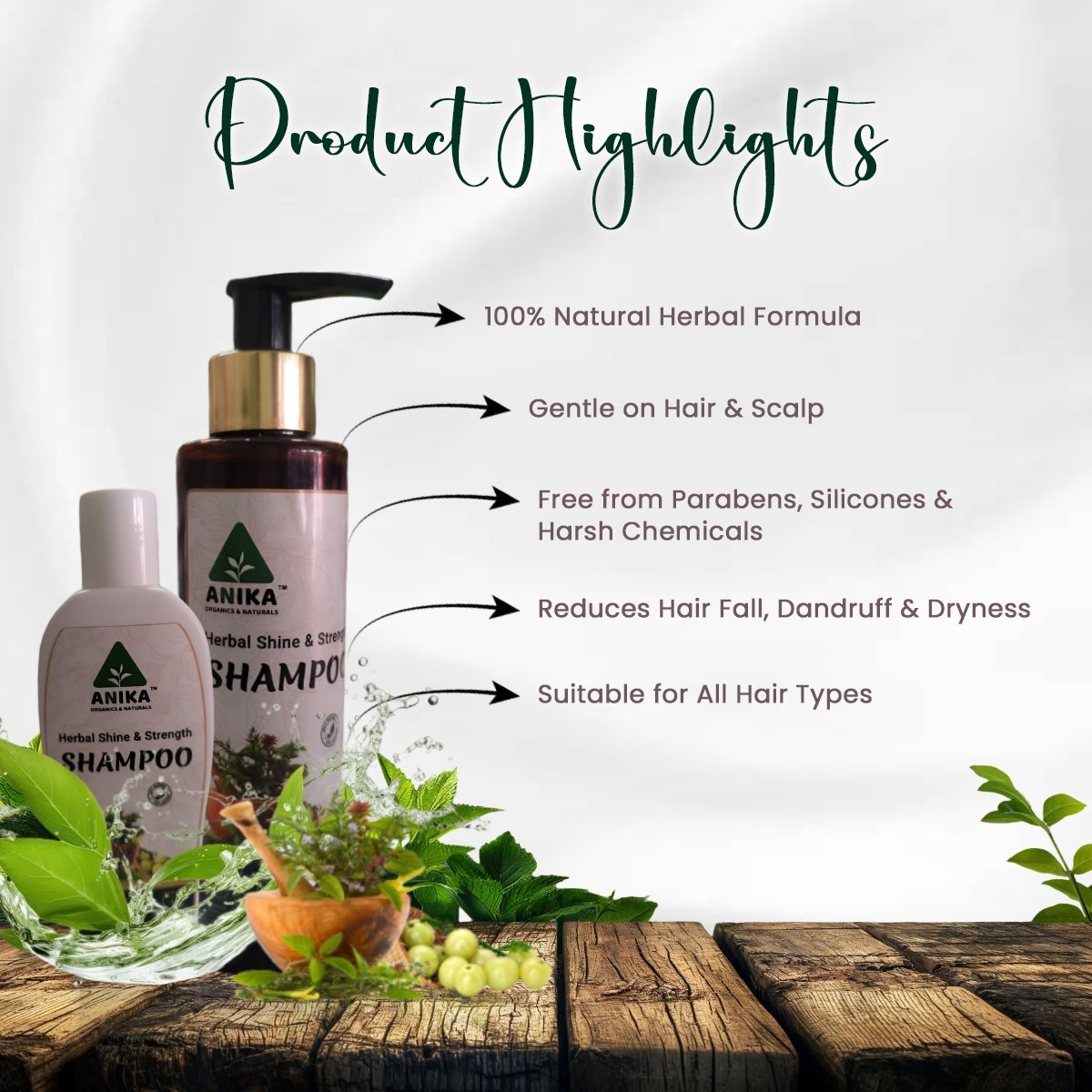 Herbal Shine & Strength Shampoo - Image 3