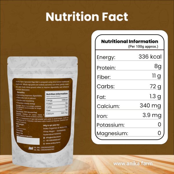 Ragi Millet Malt (Sprouted)