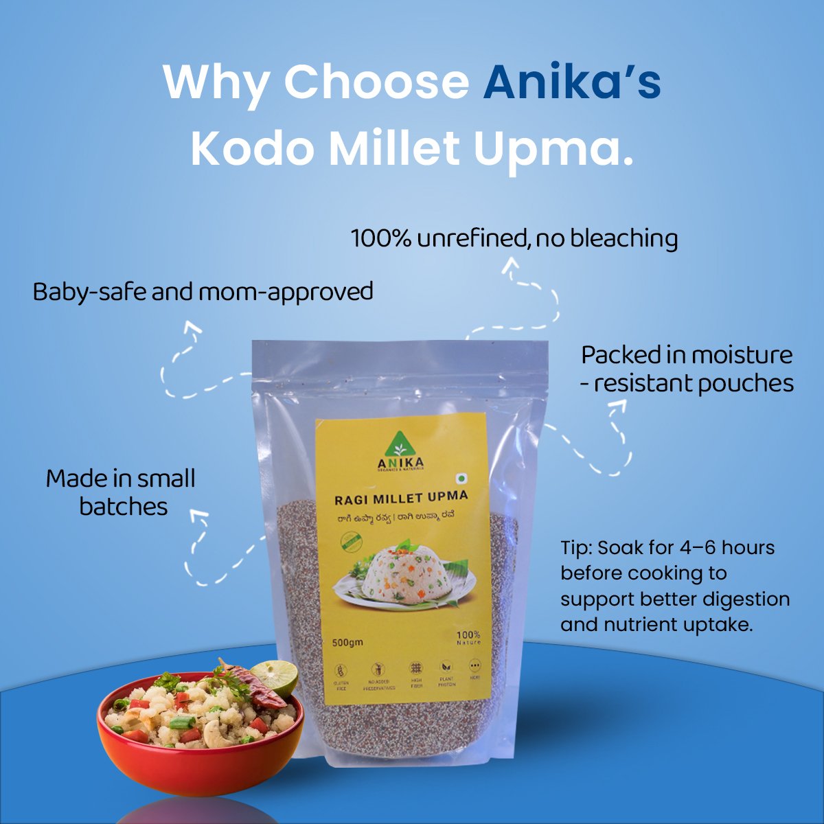 Raagi Millet Upma Rava - Image 2