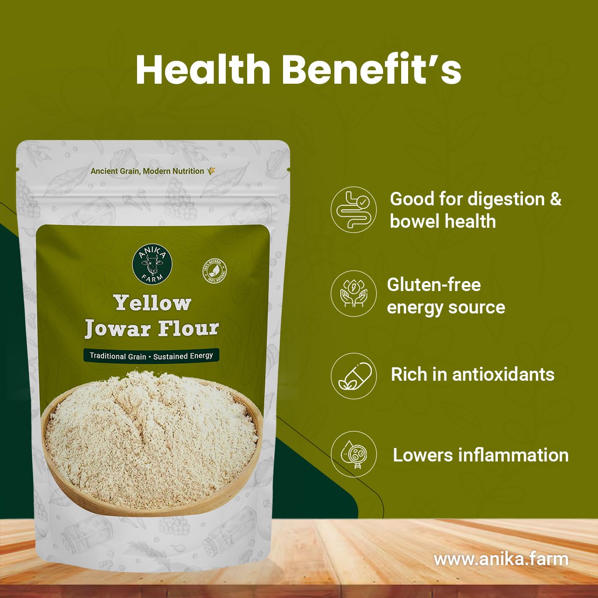 Yellow Jowar Flour - Image 4