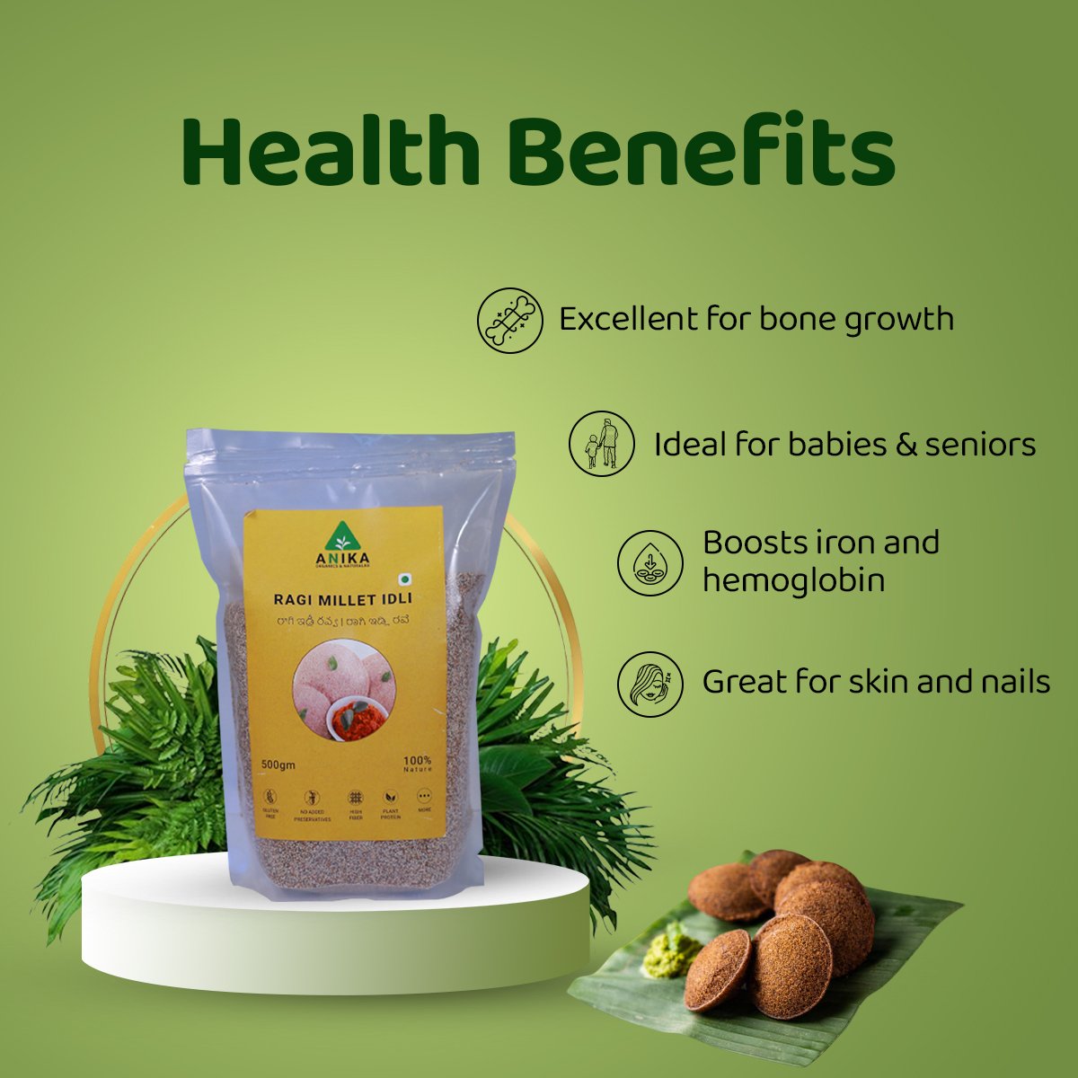 Raagi Millet Idli Rava - Image 3