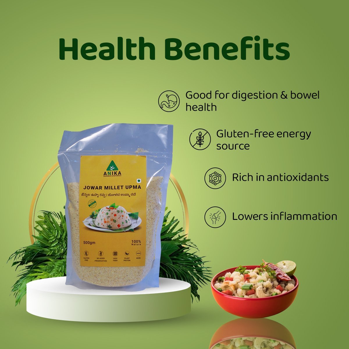 Jowar Millet Upma Rava - Image 3