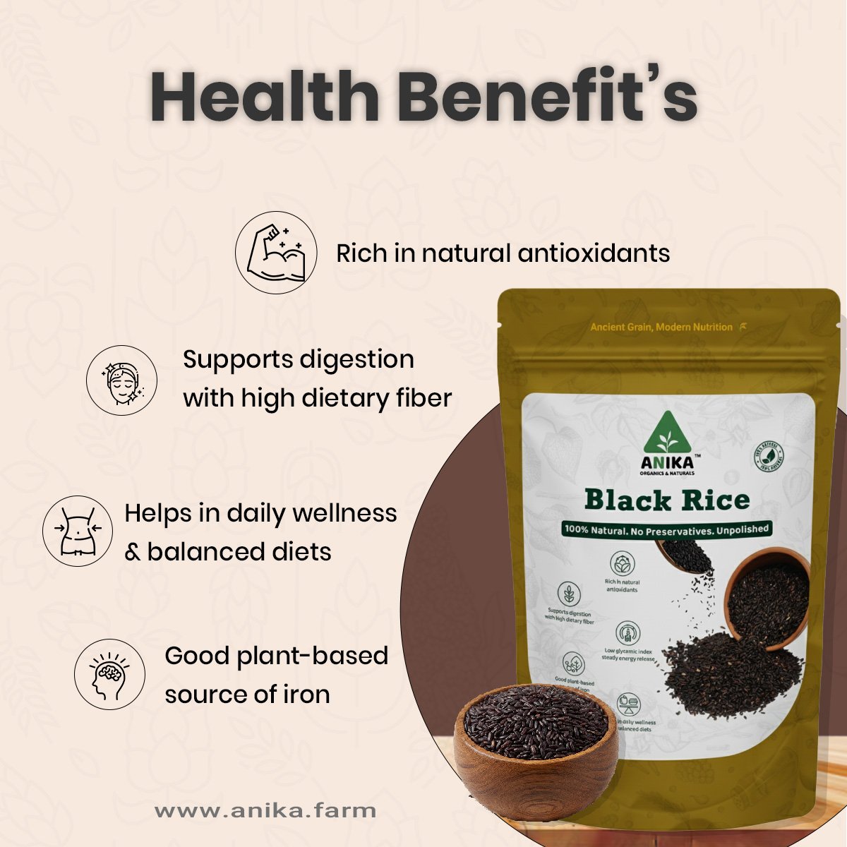 Black Rice (Kavuni / Krishnaveni Rice) - Image 3