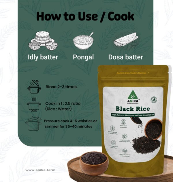 Black Rice (Kavuni / Krishnaveni Rice)