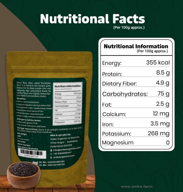 Black Rice (Kavuni / Krishnaveni Rice)